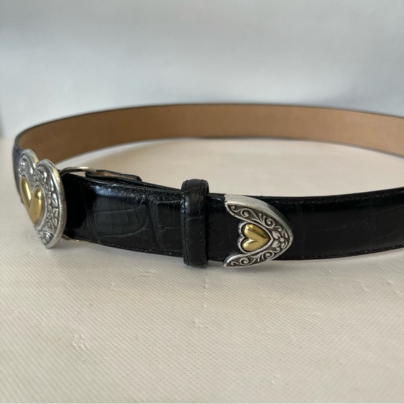 Vintage Brighton Heart Black Leather Belt main image 7